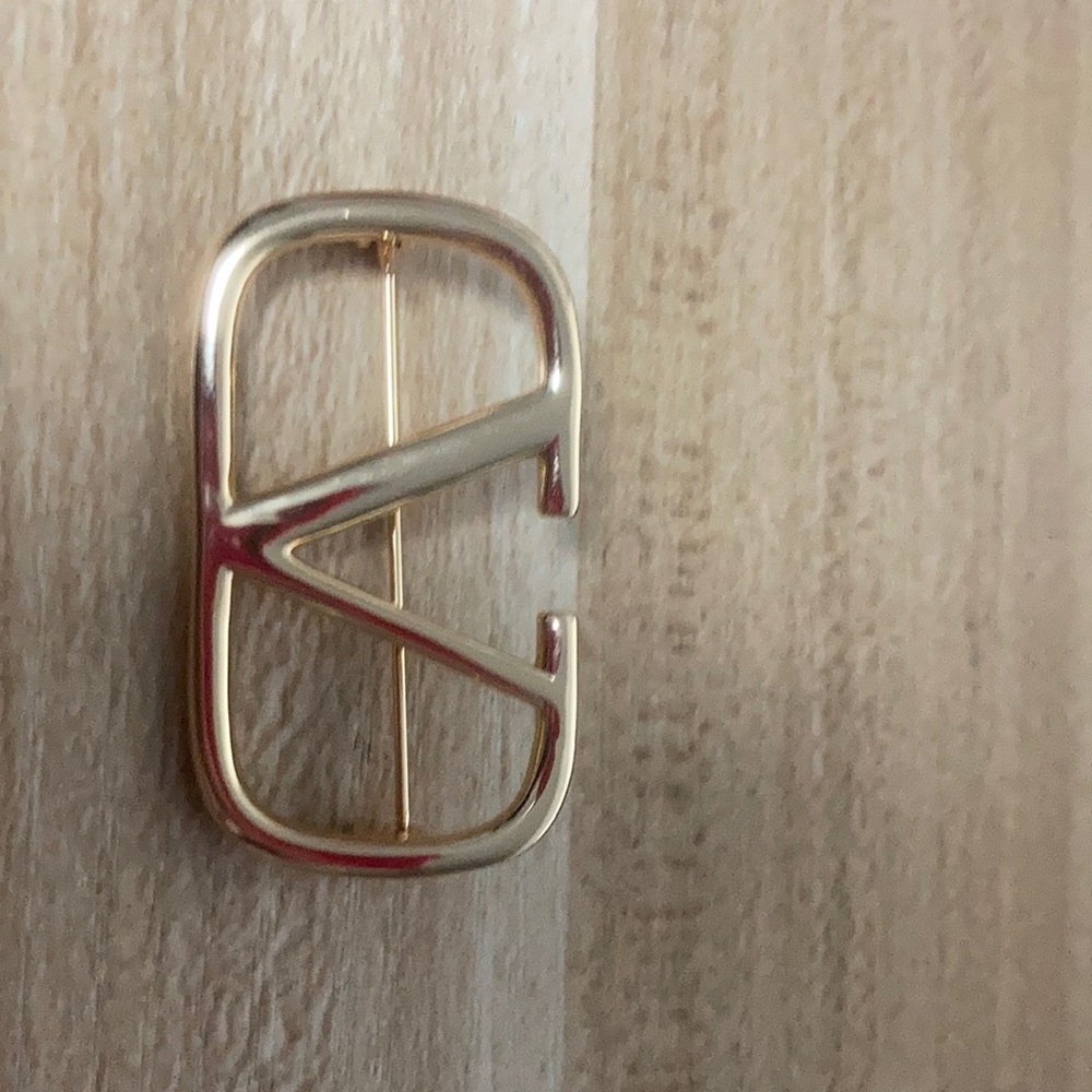Valentino Classic Logo Style Brooch